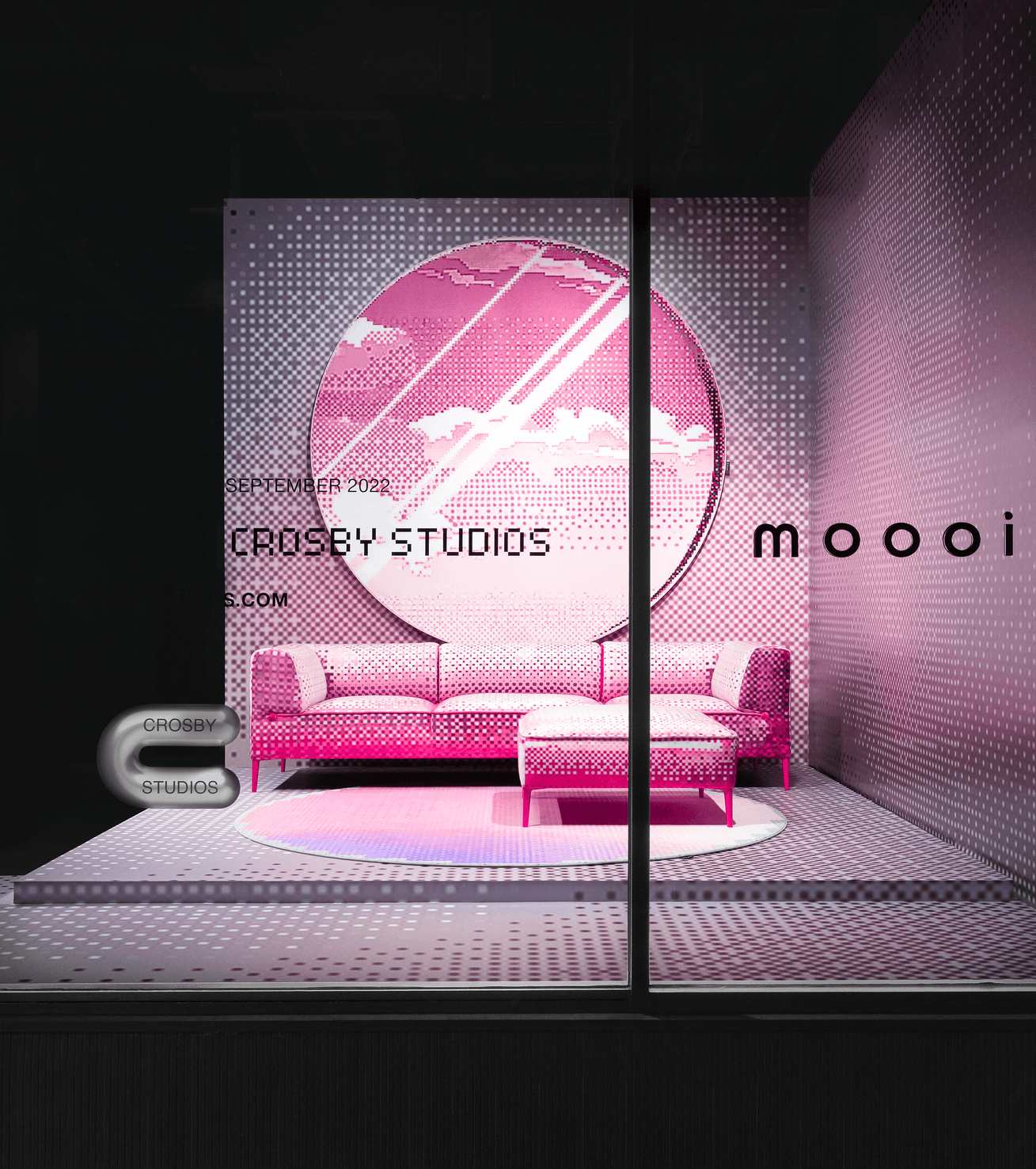 crosby studios moooi new york window installation with sofa so good