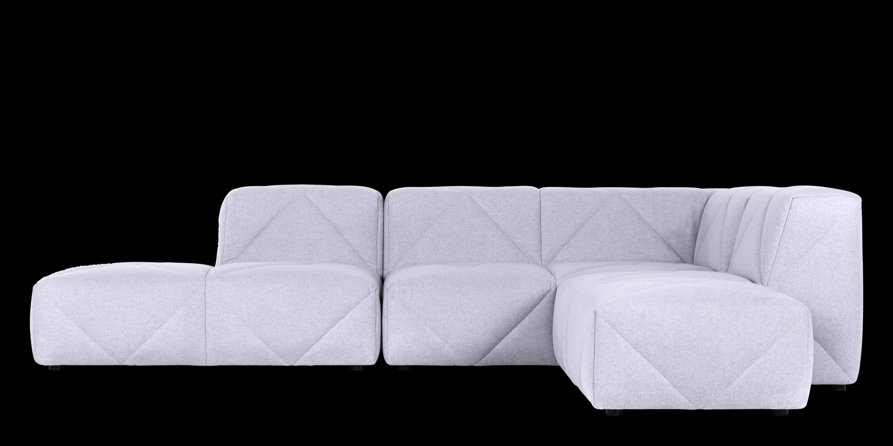 BFF Sofa Divina grey right corner composition front view