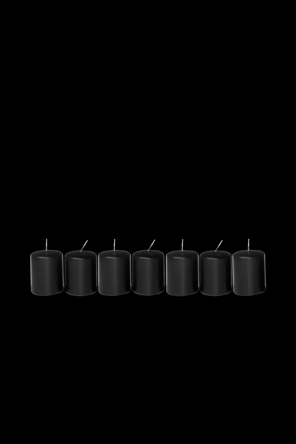 Bold chandelier Menorah candles black