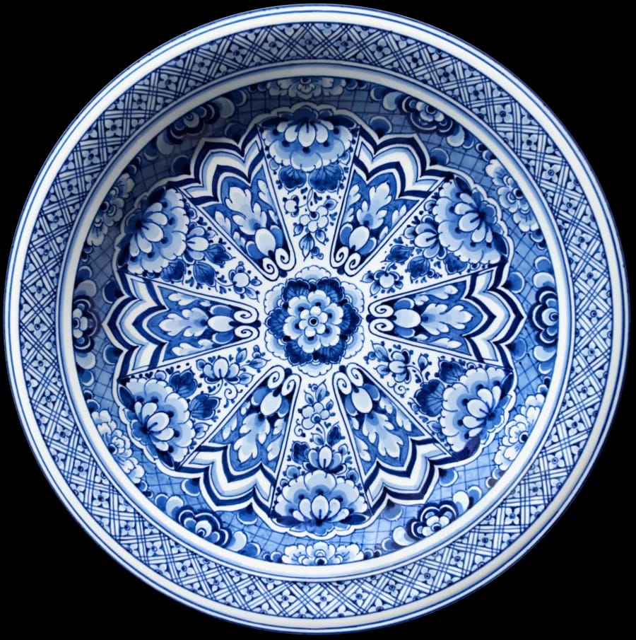 Carpet Delft Blue Plate