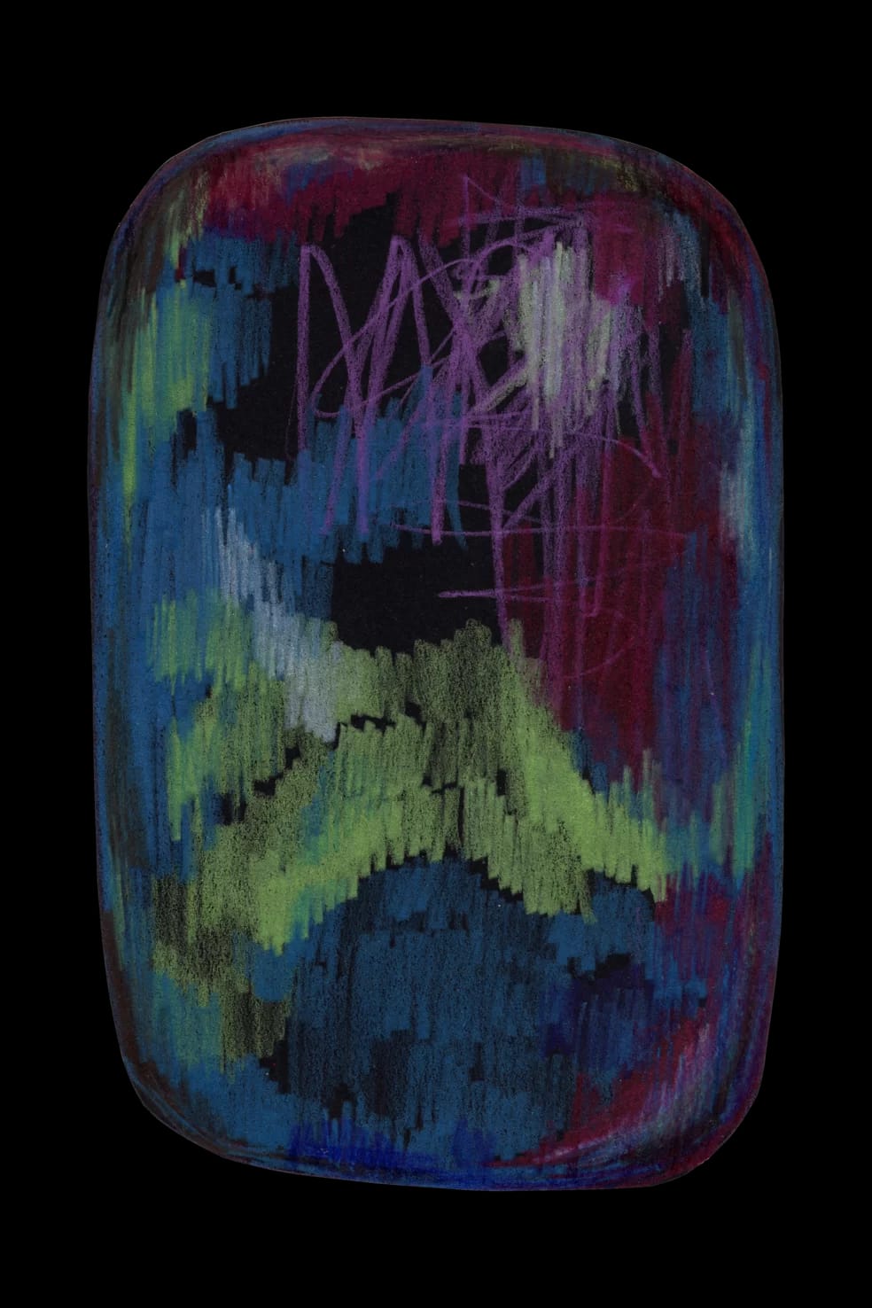 Carpet Scribble Black Green Blue