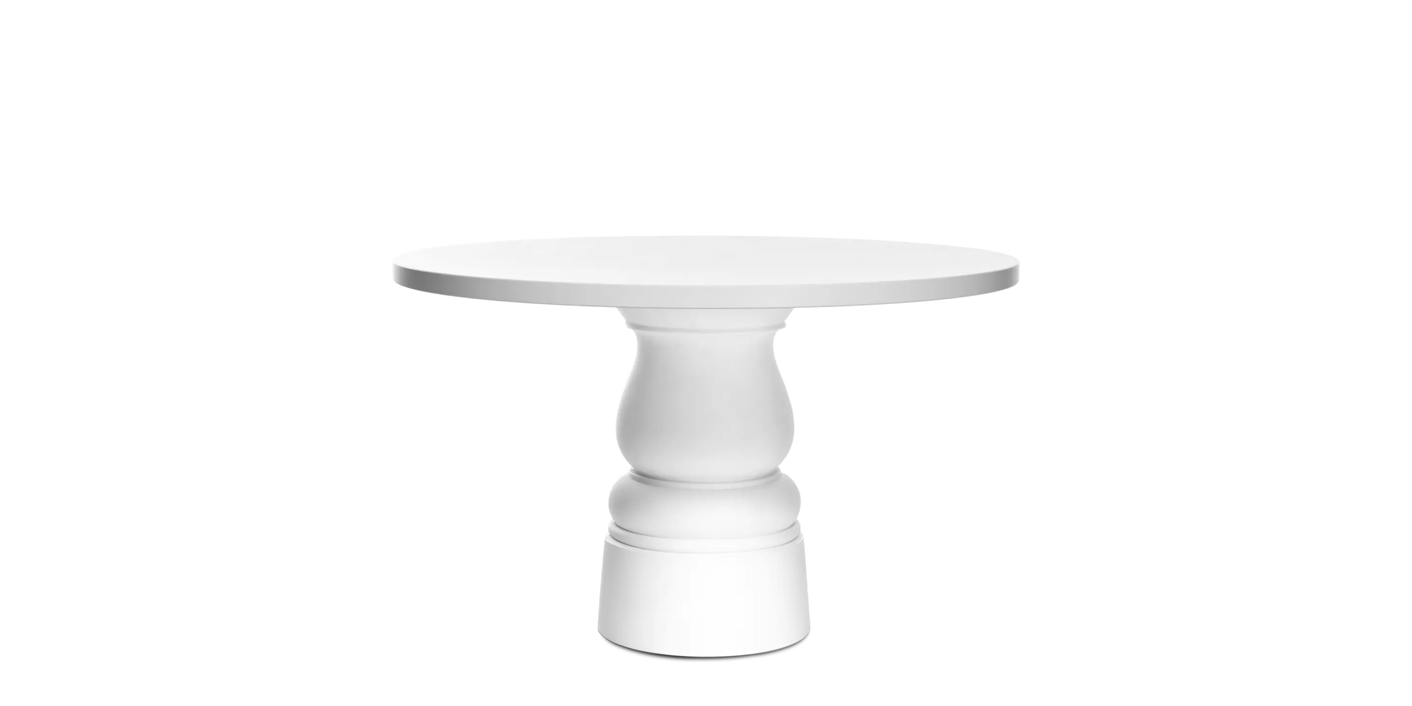 Container Table New Antiques round white