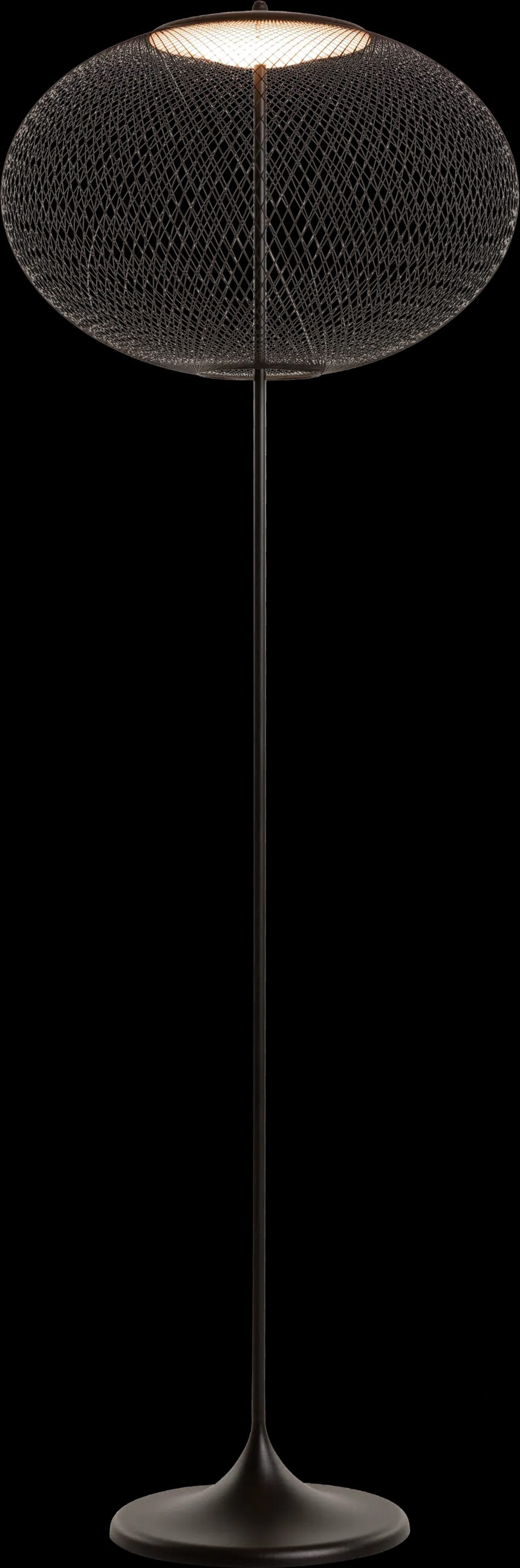 NR2 Floor Lamp black on front view
