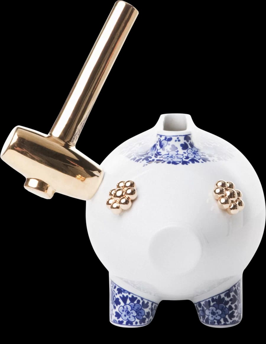 The Killing of the Piggy Bank vase front side