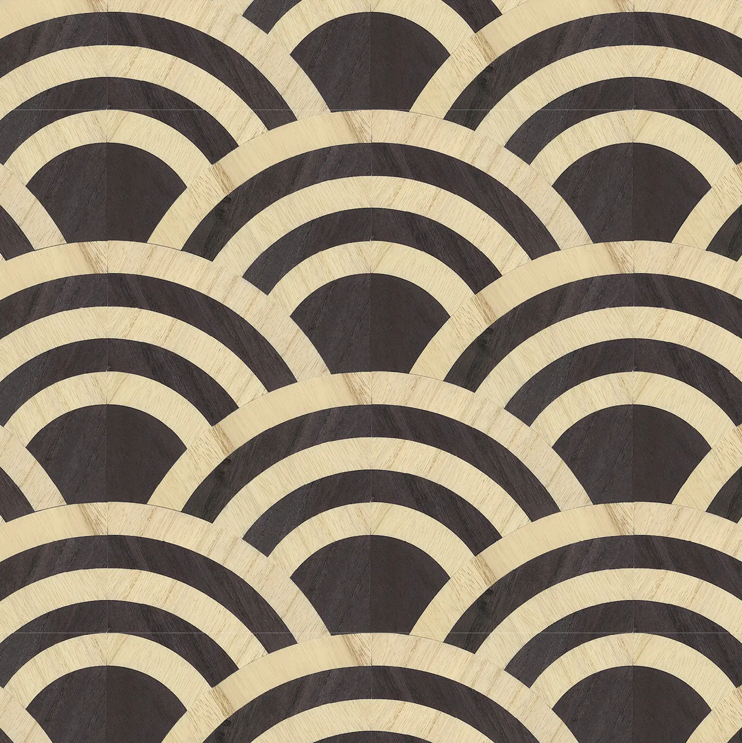 Moooi Wallcovering Lucky O's Birch Black