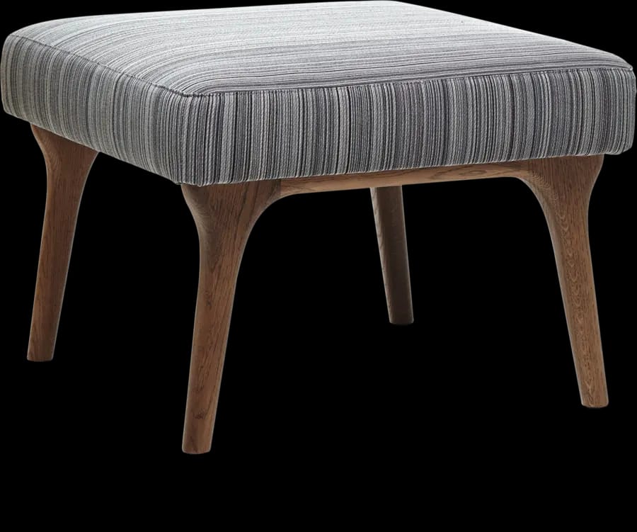 Zio Footstool Manga Brown Cinnamon wood front view